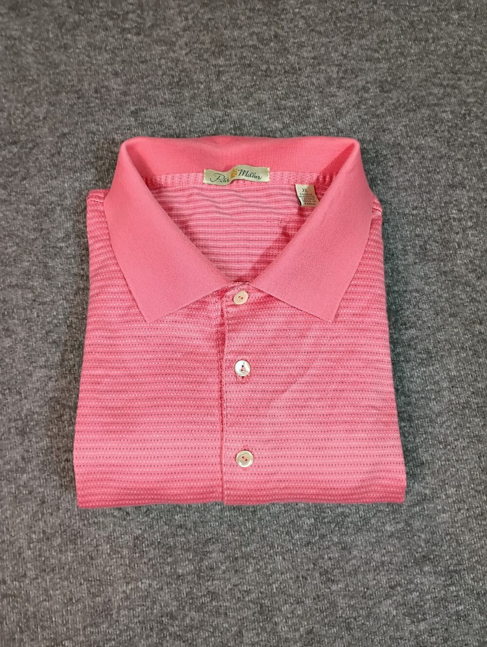 Peter Millar Golf Polo Shirt Mens XL Pink Double Mercerized Cotton Korea Luxury - Picture 1 of 12